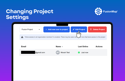changing project settings